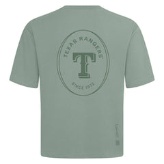 Texas Rangers Levelwear Signet Oversized Luxe Signature Knit T-Shirt - Green T-shirts