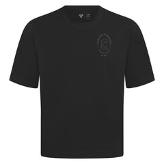 Cleveland Guardians Levelwear Signet Oversized Luxe Signature Knit T-Shirt - Black T-shirts