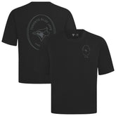 Toronto Blue Jays Levelwear Signet Oversized Luxe Signature Knit T-Shirt - Black T-shirts