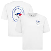 Toronto Blue Jays Levelwear Signet Oversized Luxe Signature Knit T-Shirt - White T-shirts
