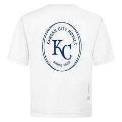 Kansas City Royals Levelwear Signet Oversized Luxe Signature Knit T-Shirt - White T-shirts