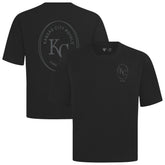 Kansas City Royals Levelwear Signet Oversized Luxe Signature Knit T-Shirt - Black T-shirts