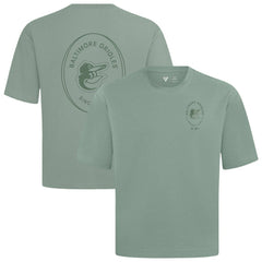 Baltimore Orioles Levelwear Signet Oversized Luxe Signature Knit T-Shirt - Green T-shirts