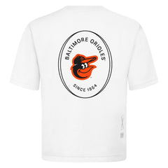 Baltimore Orioles Levelwear Signet Oversized Luxe Signature Knit T-Shirt - White T-shirts