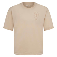 Minnesota Twins Levelwear Register Oversized Luxe Signature Knit T-Shirt - Khaki T-shirts