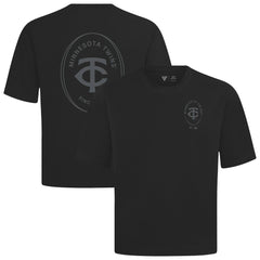 Minnesota Twins Levelwear Register Oversized Luxe Signature Knit T-Shirt - Black T-shirts