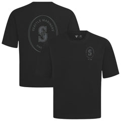 Seattle Mariners Levelwear Register Oversized Luxe Signature Knit T-Shirt - Black T-shirts