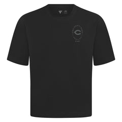 Cincinnati Reds Levelwear Register Oversized Luxe Signature Knit T-Shirt - Black T-shirts