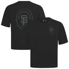 San Francisco Giants Levelwear Register Oversized Luxe Signature Knit T-Shirt - Black T-shirts