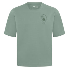 Los Angeles Dodgers Levelwear Register Oversized Luxe Signature Knit T-Shirt - Green T-shirts
