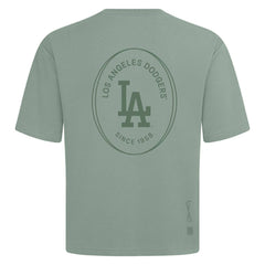 Los Angeles Dodgers Levelwear Register Oversized Luxe Signature Knit T-Shirt - Green T-shirts