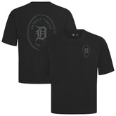 Detroit Tigers Levelwear Register Oversized Luxe Signature Knit T-Shirt - Black T-shirts
