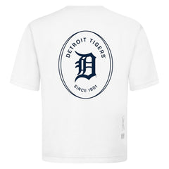 Detroit Tigers Levelwear Register Oversized Luxe Signature Knit T-Shirt - White T-shirts