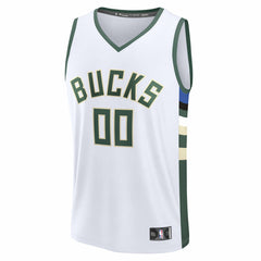 NBA Milwaukee Bucks Fast Break Custom Jersey - Association Edition - White