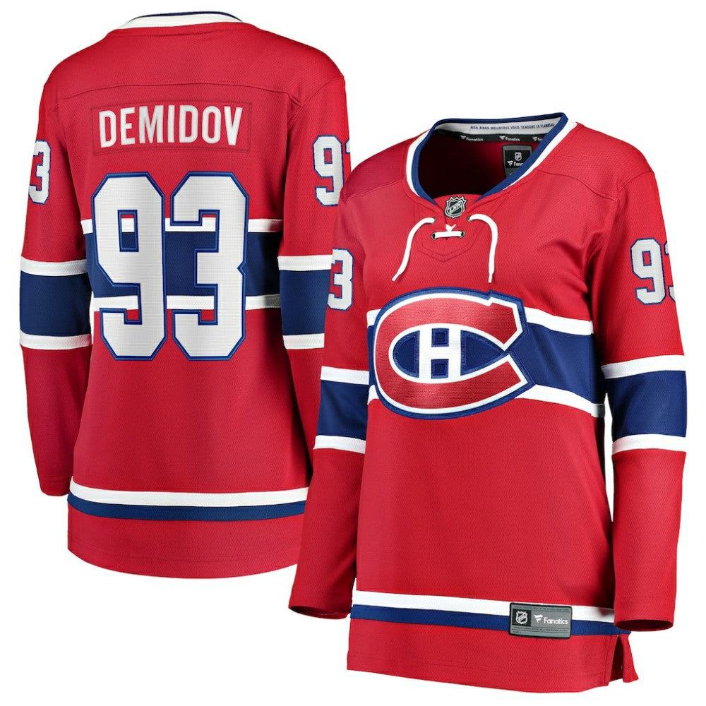 NHL Ivan Demidov Montreal Canadiens Fanatics Women's Home Breakaway Player Jersey - Red