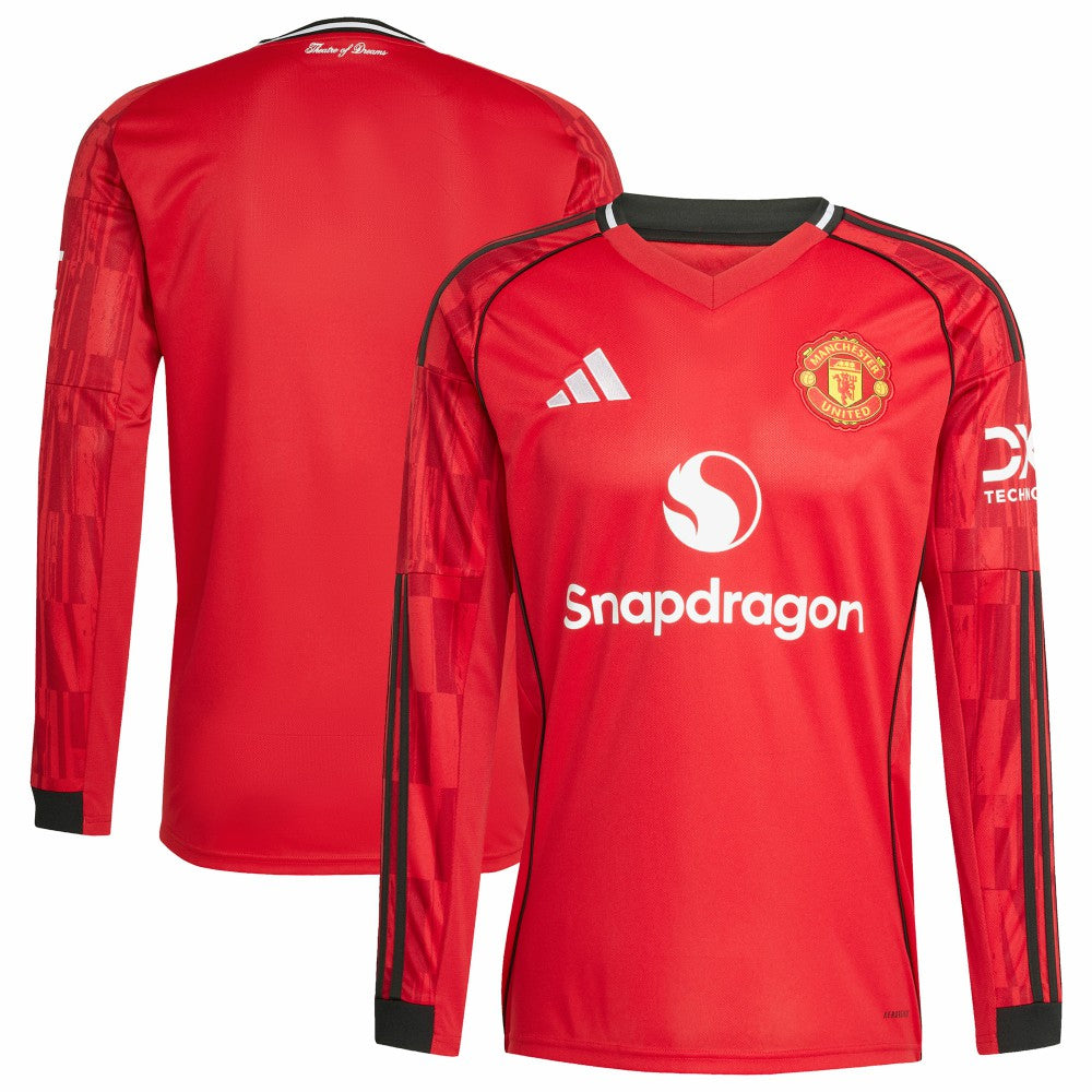 Manchester United Home 2025/26 Replica Long Sleeve Jersey Red
