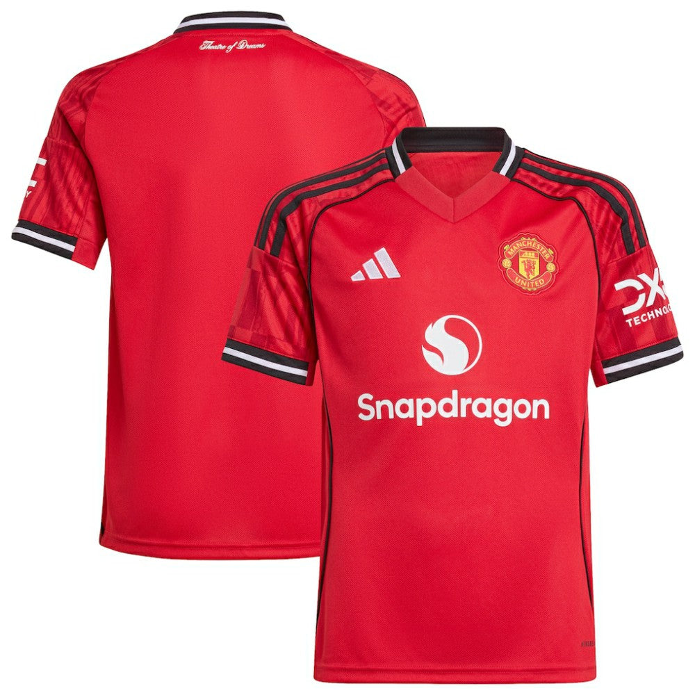 Manchester United Youth Home 2025/26 Replica Jersey Red