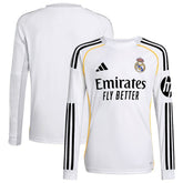Real Madrid Youth 2025/26 Home Replica Long Sleeve Jersey White