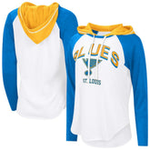 NHL St. Louis Blues G-III 4Her by Carl Banks Women's MVP Hooded Long-Sleeve T-Shirt - White