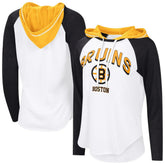 NHL Boston Bruins G-III 4Her by Carl Banks Women's MVP Hooded Long-Sleeve T-Shirt - White