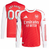Arsenal 2025/26 Home Long Sleeve Custom Jersey Red