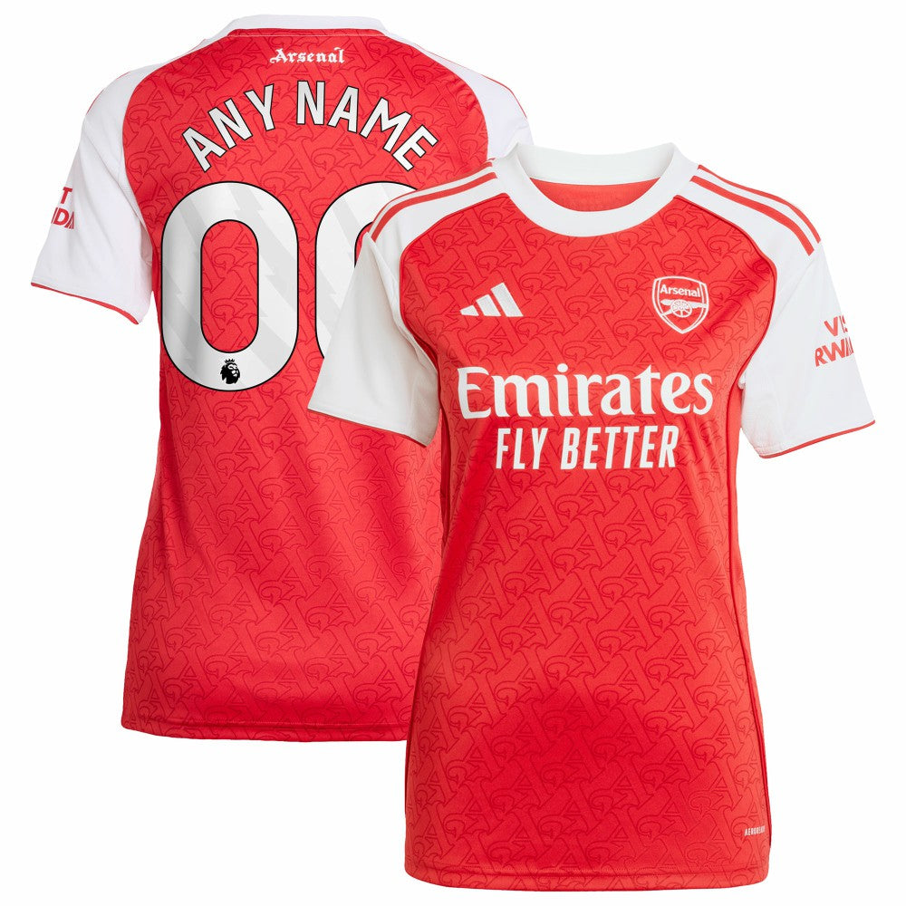 Arsenal Women's 2025/26 Home Replica Custom Jersey Red
