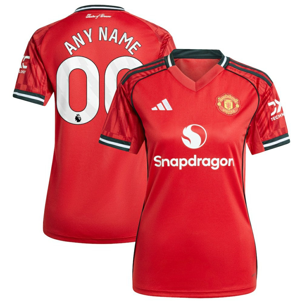 Manchester United Women's Home 2025/26 Custom Replica Jersey Red
