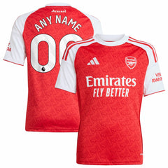 Arsenal Youth 2025/26 Home Replica Custom Jersey Red