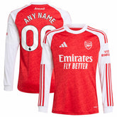 Arsenal Youth 2025/26 Home Replica Long Sleeve Custom Jersey Red