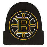 NHL Boston Bruins Mitchell & Ness Youth Neon Line Lights Cuffed Knit Hat - Black