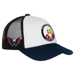 NHL Washington Capitals Mitchell & Ness Youth Mascot Adjustable Trucker Hat - White