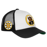NHL Boston Bruins Mitchell & Ness Youth Mascot Adjustable Trucker Hat - White