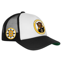 NHL Boston Bruins Mitchell & Ness Youth Mascot Adjustable Trucker Hat - White