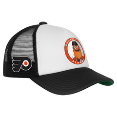 NHL Philadelphia Flyers Mitchell & Ness Youth Mascot Adjustable Trucker Hat - White