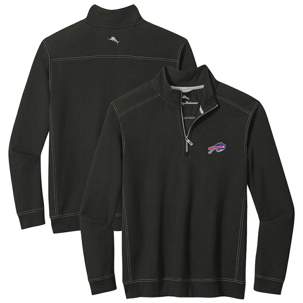 Buffalo Bills Big & Tall Montego Bay Half-Zip Pullover Black