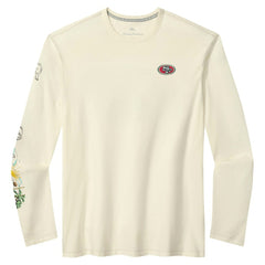 San Francisco 49ers Oasis Endzone Lux Long Sleeve T-Shirt Cream