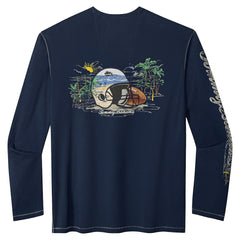 Chicago Bears Oasis Endzone Lux Long Sleeve T-Shirt Navy