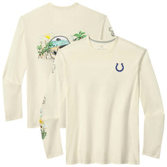 Indianapolis Colts Oasis Endzone Lux Long Sleeve T-Shirt Cream