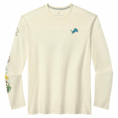 Detroit Lions Oasis Endzone Lux Long Sleeve T-Shirt Cream