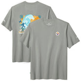 Pittsburgh Steelers Huddle & Hang Tens T-Shirt Gray