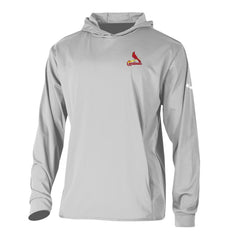 St. Louis Cardinals Columbia Long Drive Pullover Hoodie - Gray Hoodies