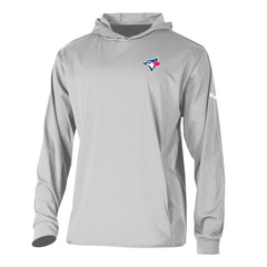 Toronto Blue Jays Columbia Long Drive Pullover Hoodie - Gray Hoodies