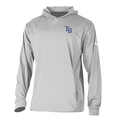 Tampa Bay Rays Columbia Long Drive Pullover Hoodie - Gray Hoodies
