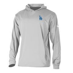 Los Angeles Dodgers Columbia Long Drive Pullover Hoodie - Gray Hoodies