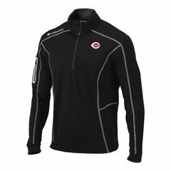 Cincinnati Reds Columbia Omni-Wick Shotgun Quarter-Zip Pullover - Black Pullover