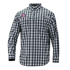 Washington Nationals Columbia Super Tamiami Omni-Shade Long Sleeve Button-Down Shirt - Navy