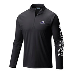 Colorado Rockies Columbia Terminal Tackle Omni-Wick Raglan Quarter-Zip Pullover - Black Pullover