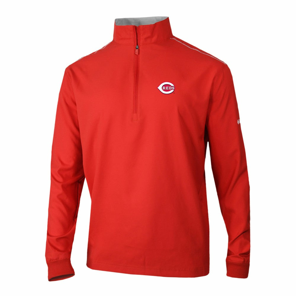 Cincinnati Reds Columbia Omni-Wick Bogey's Paradise Quarter-Zip Pullover - Red Pullover