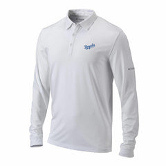Kansas City Royals Columbia Omni-Wick Pin High Long Sleeve Polo - White