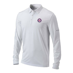 Washington Nationals Columbia Omni-Wick Pin High Long Sleeve Polo - White